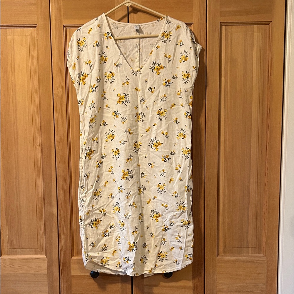 Old Navy Floral Dress - Yellow and White